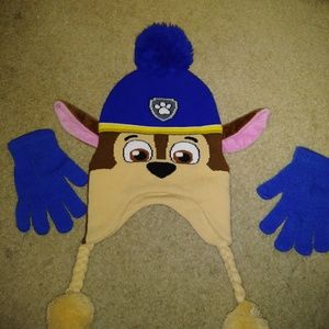Boys paw patrol hat w/gloves for 18 month to 24